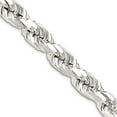 thumbnail image 1 of 925 Sterling Silver 8.00mm Sparkle Cut Rope Chain Necklace 26 Inch Chain-Necklace for Women and Men, 1 of 2