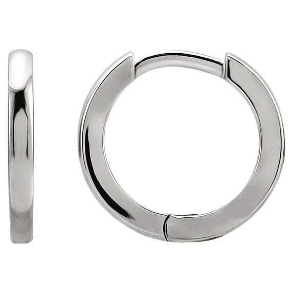 925 Sterling Silver 8x1.65mm Polished Hinged Hoop Earrings Hoop Earring for Women - .7 Grams