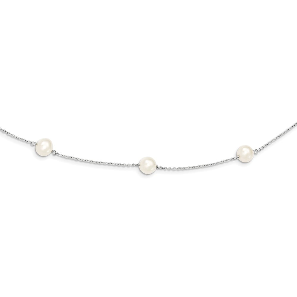 ☆TATIANA☆ Silver 925 one point pearl chain necklace NZ2151 ☆TATIANA☆ Silver 925 one point pearl chain necklace NZ2151