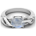 thumbnail image 1 of 925 Sterling Silver 9X7MM Oval Shape Rainbow Solitaire Women Valentines Day Gifts Ring, 1 of 4