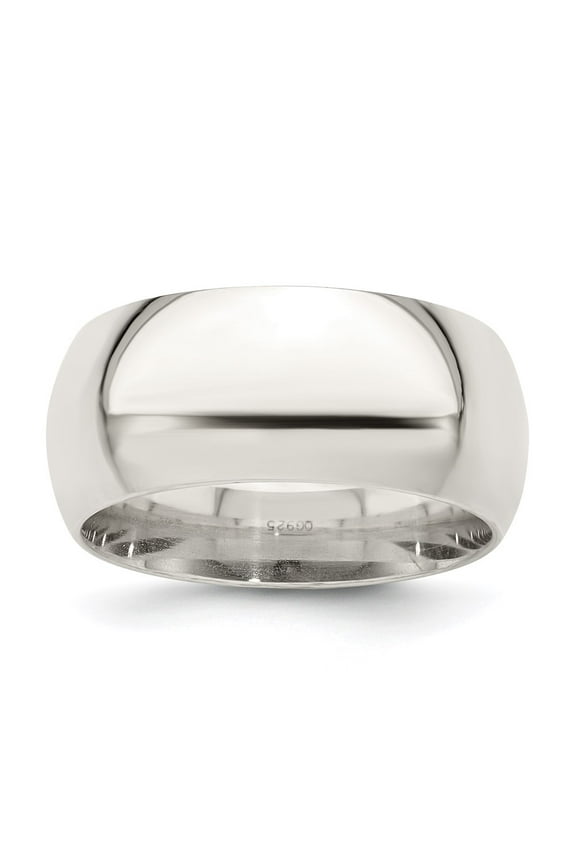 925 Sterling Silver 9mm Comfort Fit Band Size: 10; for Adults and Teens; for Women and Men