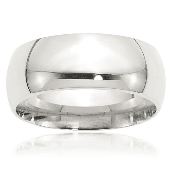 925 Sterling Silver 9mm Comfort Fit Plain Classic Wedding Band Ring