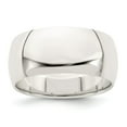 thumbnail image 1 of 925 Sterling Silver 9mm Half-Round Band Size: 8; for Adults and Teens; for Women and Men, 1 of 1