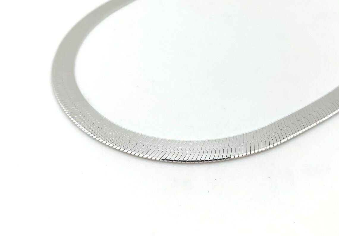 925 Sterling Silver 9mm Herringbone Necklace Italian Chain - All Sizes
