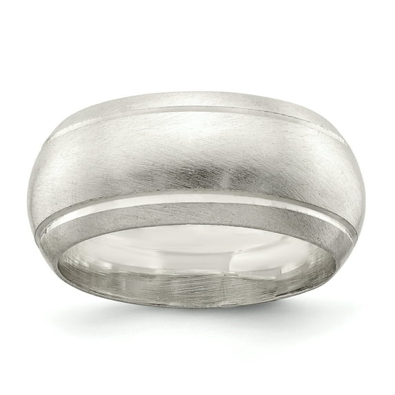 925 Sterling Silver 9mm Satin Finish Band Ring Size 11