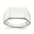 thumbnail image 1 of 925 Sterling Silver 9x11mm Solid Back Signet Ring Size 8, 1 of 5