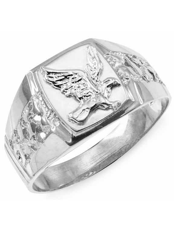 .925 Sterling Silver American Bald Eagle Men's Ring (5)