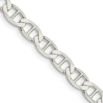 925 Sterling Silver Anchor Chain Styles Necklace 5.7 mm Flat 18 inch