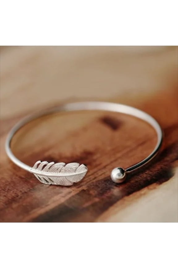 925 Sterling Silver Angel Feather Lucky Arm Cuff Designer Bracelets Bangles For Women Party Jewelry Gifts Jewellery