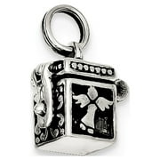 ICE CARATS 925 Sterling Silver Angel Prayer Box Charm Necklace Pendant Religious Bible Book Fine Jewelry For Women Gifts For Her