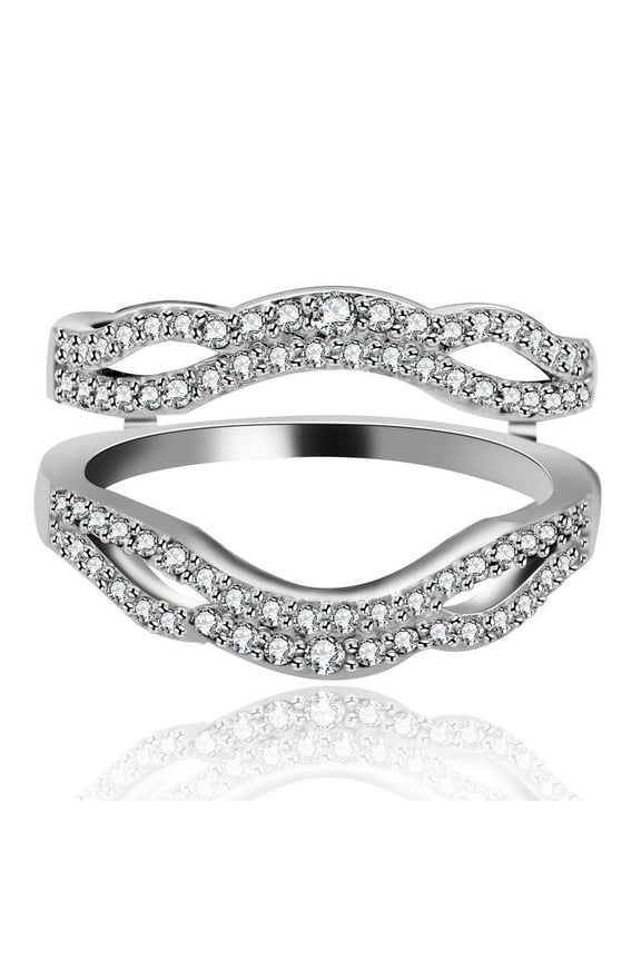 925 Sterling Silver Anniversary Ring Enhancer for Women and Girls Wedding Engagement Enhancer Ring Y481 size5