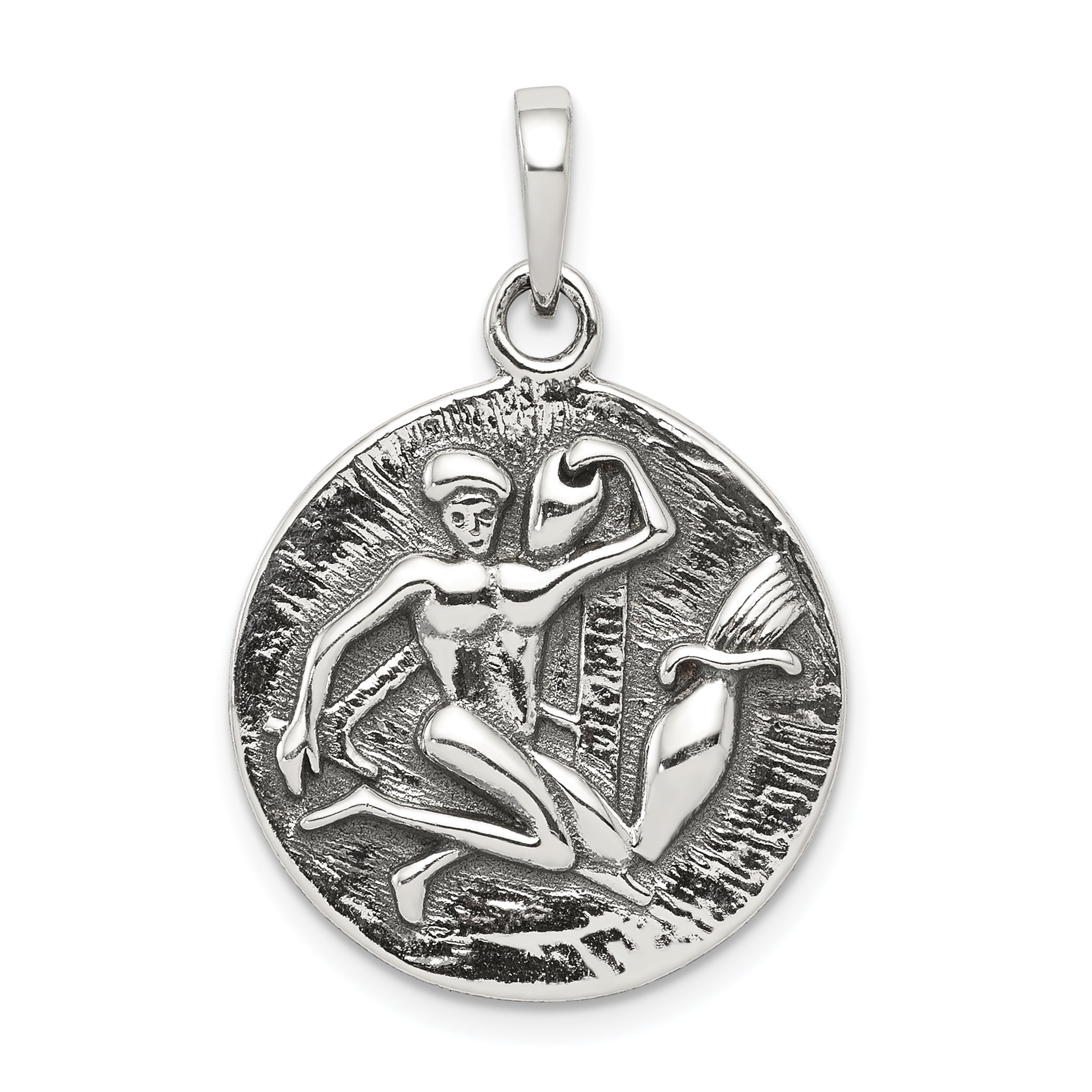 925 Sterling Silver Aquarius Horoscope Pendant Kuwait Ubuy
