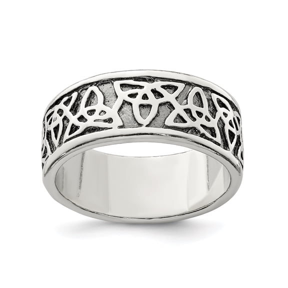 925 Sterling Silver Antiqued Celtic Knot Ring Size 9