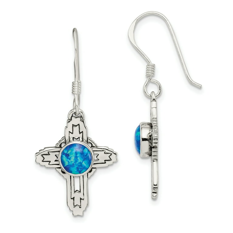 Opal cross earrings deals