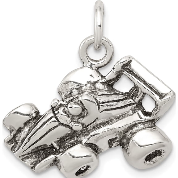 Sterling Silver Antiqued Go Kart Racer Charm Material Primary - Romantic Breathtaking Artisan Perfect for adding elegance to any outfit