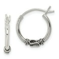 thumbnail image 1 of 925 Sterling Silver Antiqued Hoop Earrings; for Adults and Teens; for Women and Men, 1 of 1