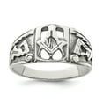 thumbnail image 1 of 925 Sterling Silver Antiqued Masonic Ring Size 10, 1 of 6