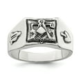 thumbnail image 1 of 925 Sterling Silver Antiqued Masonic Ring Size 11, 1 of 7
