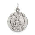 thumbnail image 1 of 925 Sterling Silver Antiqued Saint Barbara Medal, 1 of 5