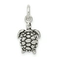 thumbnail image 1 of 925 Sterling Silver Antiqued Turtle Charm Pendant, 1 of 5