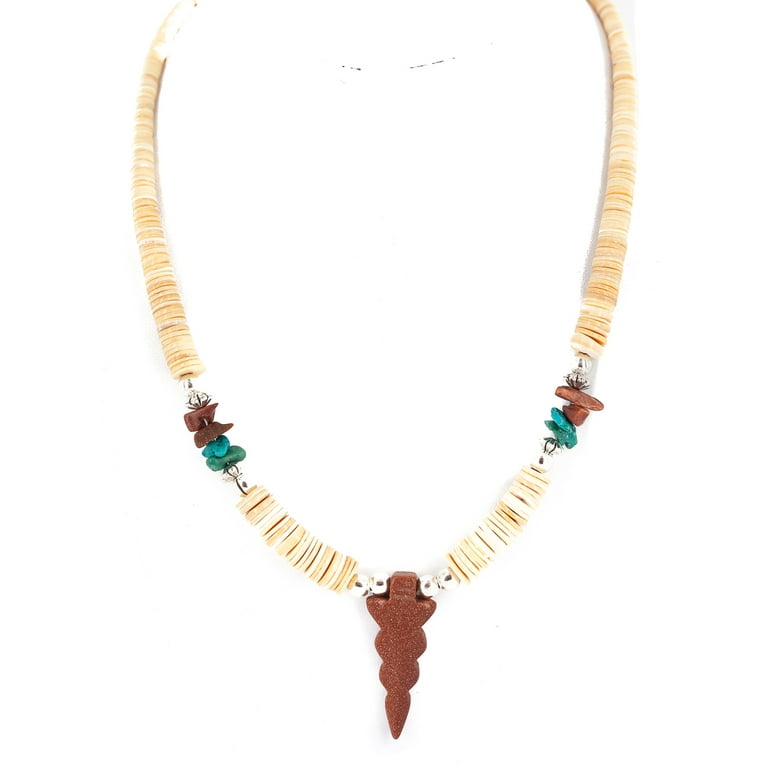 Native American Graduating Color Navajo Shell Sterling Silver Necklace Native American Graduating Color Navajo Shell Sterling Silver Necklace