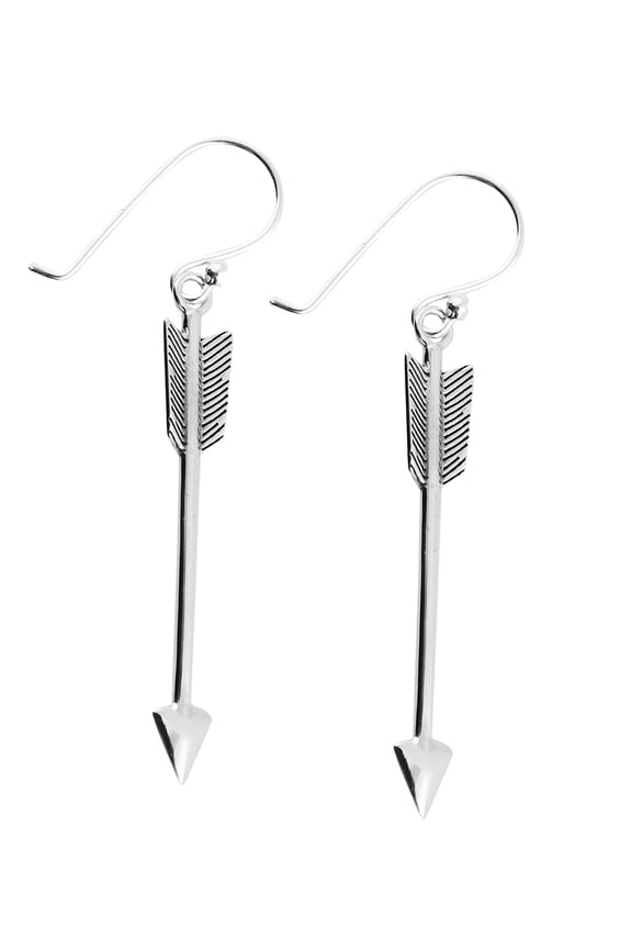 925 Sterling Silver Arrow Dangle Earrings