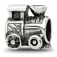 thumbnail image 1 of 925 Sterling Silver Oxidized Reflections SimStars Train Bead Charm 8.18x8.18mm Wide Pendant Necklace for Women, 1 of 2