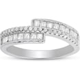 thumbnail image 1 of 925 Sterling Silver Baguette-cut Diamond Cubic Zirconia Ring | Engagement Ring, Wedding Rings for Women, 1 of 8