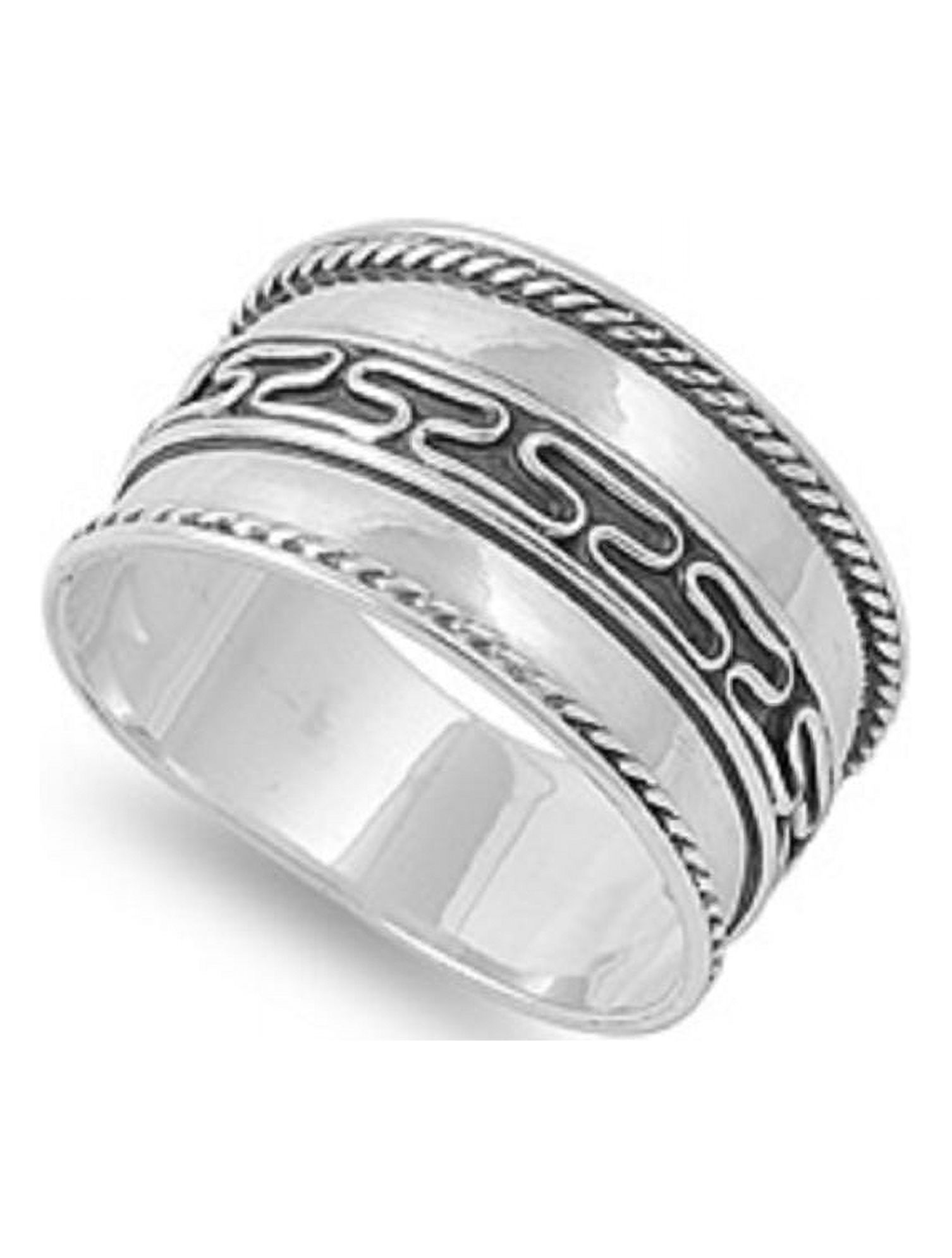 925 Sterling Silver Bali Concept Tribal Ring Size 10 - Walmart.com