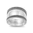 thumbnail image 1 of 925 Sterling Silver Bali Interweave Edges Tribal Ring Size 8, 1 of 2