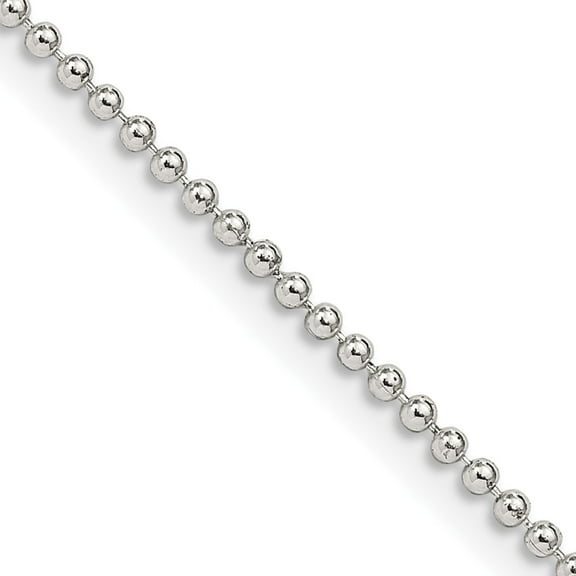 925 Sterling Silver Ball Beaded Chain Styles Necklace 1.5 mm 16 inch