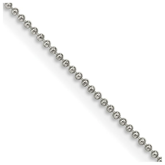 925 Sterling Silver Ball Beaded Chain Styles Necklace 1 mm 24 inch