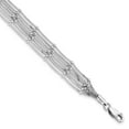 thumbnail image 1 of 925 Sterling Silver Ball Beaded Necklace Chain Seven Strand Bracelet 7.5 inch, 1 of 5