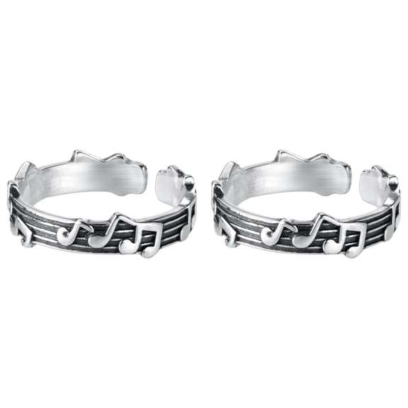 925 Sterling Silver Band For Women Girls Sheet Music Oxidized Musical Note Ring Music Lover Student Teacher Jewelry Gifts