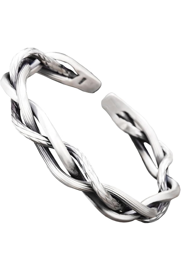 925 Sterling Silver Bangles For Women Handmade Silver Bangles Open Adjustable Bangle Bracelets For Women Silver Open Cuff Bracelets Stackable Wrap Bangles Festival Jewelry Gifts