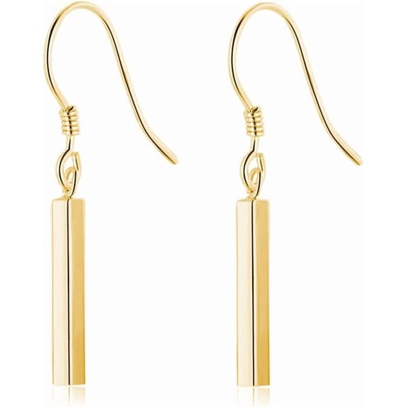 925 Sterling Silver Bar Drop Earrings for Women Teens Minimalist Bar Dangle Earrings Drop