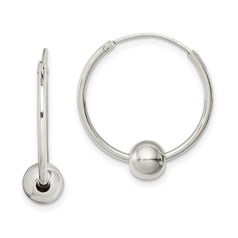 Sterling silver endless hoop earrings best sale