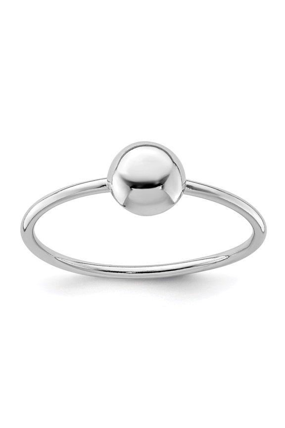925 Sterling Silver Bead Ring Fine Jewelry For Women Gifts For Her, Size 8