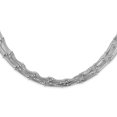 thumbnail image 1 of 925 Sterling Silver Beaded Necklace Chain Seven Strand 18 inch, 1 of 3