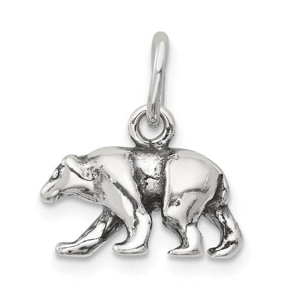 925 Sterling Silver Bear Charm Pendant