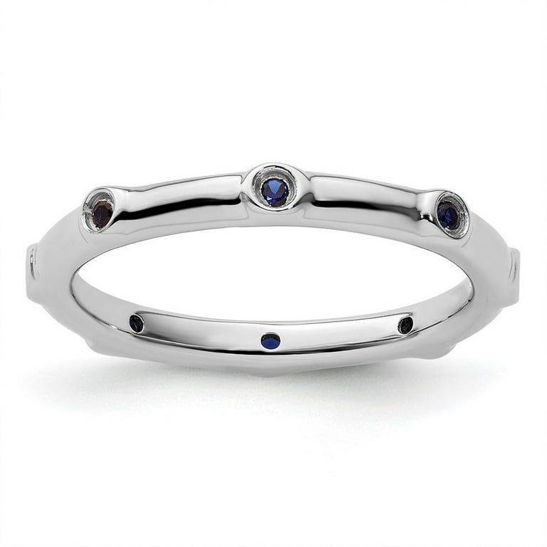 Sterling Silver Stackable Expressions White Sapphire Ring Sterling Silver Stackable Expressions White Sapphire Ring