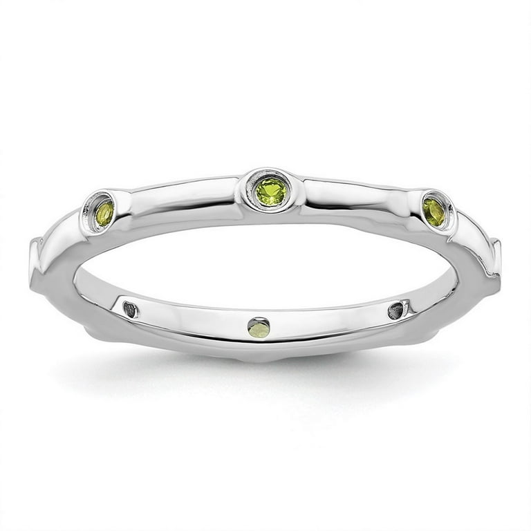 Sterling Silver Stackable Expressions Peridot Ring Sterling Silver Stackable Expressions Peridot Ring