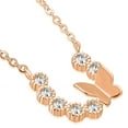 thumbnail image 1 of 925 Sterling Silver Bezel-Set CZ Horseshoe Butterfly Pendant Necklace, 17", 1 of 4