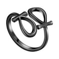 thumbnail image 1 of 925 Sterling Silver Black Ankh Cross Ring Open Adjustable Women Mens Protection Jewelry Hipunk, 1 of 7
