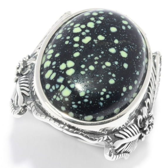 925 Sterling Silver Black New Lander Ring