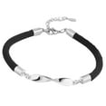 thumbnail image 1 of 925 Sterling Silver Black Red Mobius Braided Rope Bracelet Valentine''s Day Black, 1 of 9