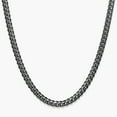 thumbnail image 1 of 925 Sterling Silver Black Rhodium Miami Cuban Link Chain Solid 2mm Italy, 1 of 5