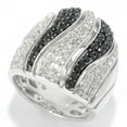 thumbnail image 1 of 925 Sterling Silver Black Spinel, White Natural Zircon Ring, 1 of 5