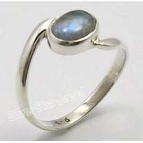 925 Sterling Silver Blue Fire Labradorite Gem Latest Style Unisex Ring Size 5