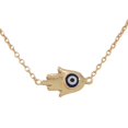 thumbnail image 1 of 925 Sterling Silver Blue Hamsa Evil Eye Pendant Necklace With Chain, 1 of 3